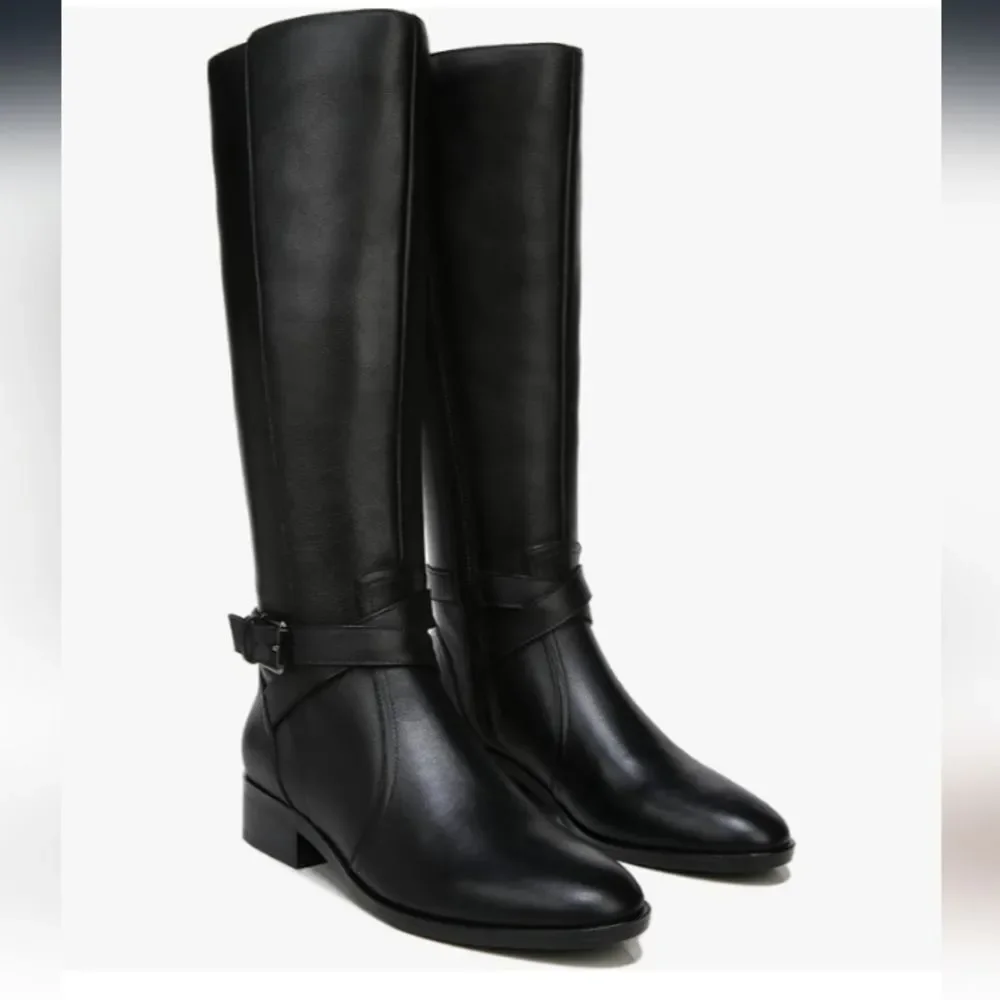 Naturalizer Black Leather Knee High Boots Size 6.5 NWT